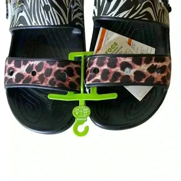 Crocs Classic Animal Remix Two-Strap Slide Sandals Men's Size 14 Shoes NEW - Picture 10 of 16